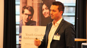 Telenor-direktør Marek Slacik inspirerede de danske universiteters internationale ambassadører. 
