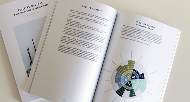 Et designkompas hjælper med at skabe overblik og anvise retning for udviklingen af lystbådehavnene. 