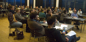 Det første seminar for de danske fødevarefællesskaber blev holdt på Aalborg Universitets campus i København.